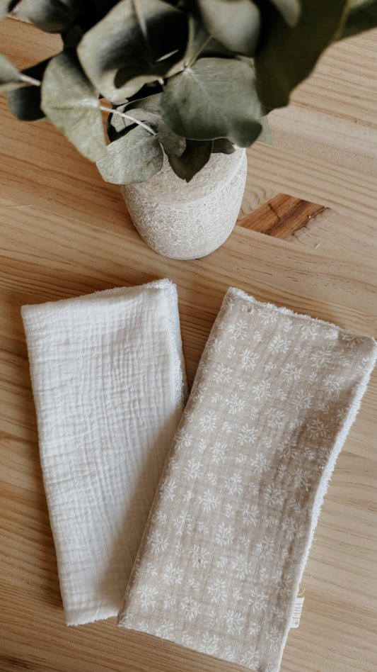 Paños de lactancia- Set de 2 | Ivory + Nolan